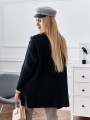 Sweter z guzikami Cocomore Generał czarny