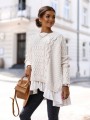 Sweter damski oversize Cocomore Tina kremowy