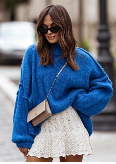 Sweter damski z przeszyciami Cocomore