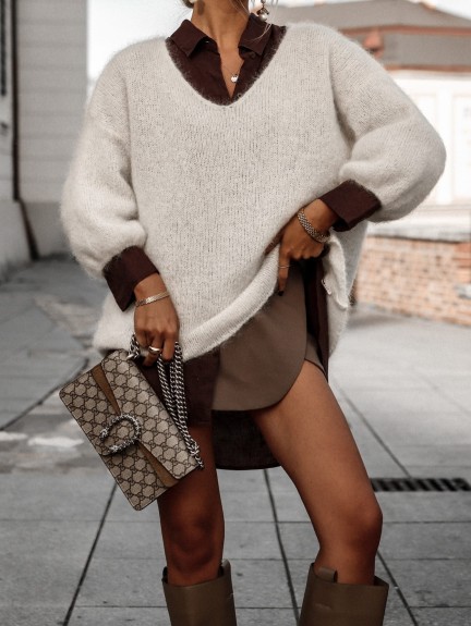 Sweter z rękawem 3/4 Super Kid Mohair Premium Yarn