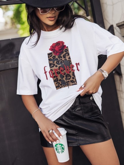 Damski t-shirt z nadrukiem Cocomore Forever