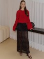 Sweter super kid moher Yarn Aurelia czerwony