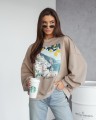 Bluza damska oversize Positano Me Gusta beżowa