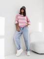 Damski sweter oversize w pasy Cocomore