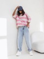 Damski sweter oversize w pasy Cocomore