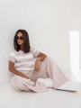 Sweter damski w paski z krótkim rękawem Bianca