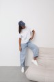 Biały t-shirt damski oversize z nadrukiem Cocomore Saint