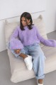 Sweter super kid moher Yarn Aurelia liliowy