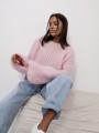 Sweter super kid moher Yarn Aurelia jasnoróżowy