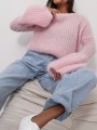 Sweter super kid moher Yarn Aurelia jasnoróżowy