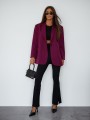 Bordowa marynarka oversize damska Me Gusta – elegancka i stylowa