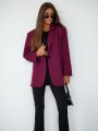 Bordowa marynarka oversize damska Me Gusta – elegancka i stylowa