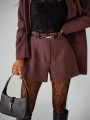 Eleganckie krótkie spodenki Me Gusta bordowe