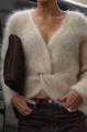 Sweter damski wiązany z przodu lub z tyłu beżowy premium Yarn