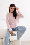 Sweter damski z alpaki superfine Dolly jasnoróżowy
