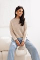 Sweter damski z alpaki superfine Dolly beżowy
