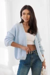 Kardigan damski oversize na co dzień Madame Sue Madame Sue błękitny