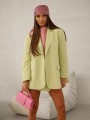 Pistacjowa marynarka oversize damska Me Gusta – elegancka i stylowa