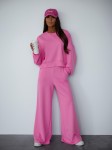 Różowy dres damski oversize Me Gusta – bluza i szerokie spodnie