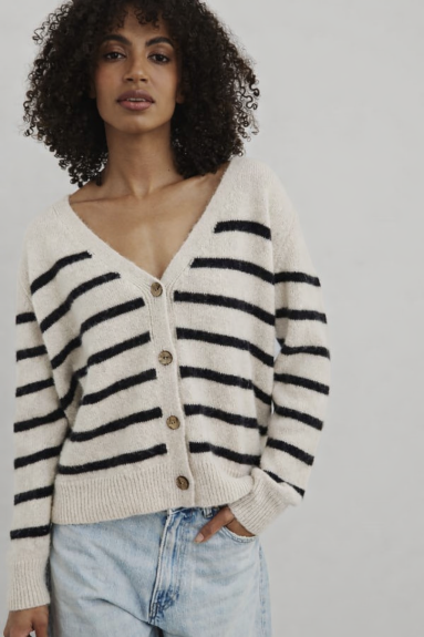 Kardigan damski na guziki alpaka suri Yarn