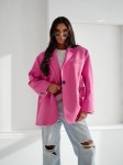 Bawełniana marynarka damska oversize Me Gusta – różowa, wygodna i stylowa
