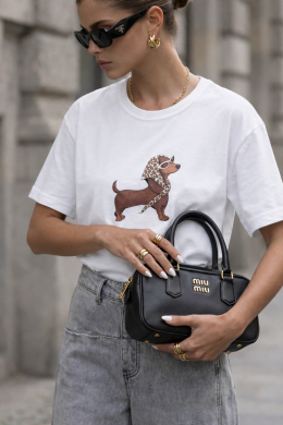 Biały damski t-shirt z nadrukiem Cocomore JAMNIK