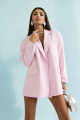 Jasnoróżowa marynarka oversize damska Me Gusta – elegancka i stylowa