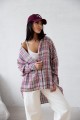 Koszula damska oversize w kratę Me Gusta