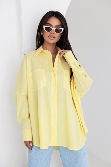 Żółta koszula damska oversize Me Gusta