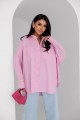 Różowa koszula damska oversize Me Gusta