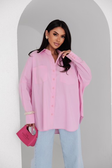Różowa koszula damska oversize Me Gusta