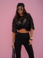 Koronkowa bluzka oversize Me Gusta czarna