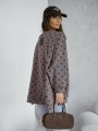 Bluza damska oversize Me Gusta w groszki fango
