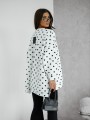 Bluza damska oversize Me Gusta w groszki biała