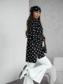 Bluza damska oversize Me Gusta w groszki czarna