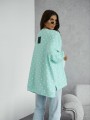 Bluza damska oversize Me Gusta w groszki miętowa