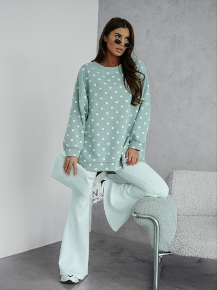 Bluza damska oversize Me Gusta w groszki
