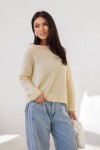 Sweter damski z alpaki superfine Dolly żółty