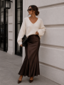 Sweter damski premium z alpaki suri Yarn śmietankowy