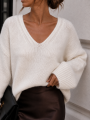 Sweter damski premium z alpaki suri Yarn śmietankowy