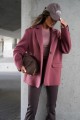 Bawełniana marynarka damska oversize Me Gusta – marsala, wygodna i stylowa