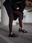 Czekoladowe legginsy damskie z wysokim stanem Me Gusta