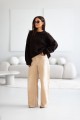 Sweter damski oversize wełniany czekoladowy Madame Sue