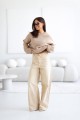 Sweter damski oversize wełniany beżowy Madame Sue