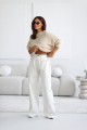 Sweter damski oversize wełna i moher ciepły beż Madame Sue
