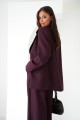 Elegancka marynarka dwurzędowa śliwkowa Me Gusta