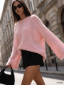 Sweter damski z alpaki suri Yarn różowy