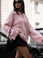 Sweter damski z alpaki suri Yarn różowy