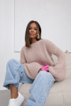 Sweter super kid moher Yarn Aurelia brudny róż