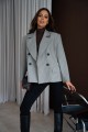 Szara marynarka oversize damska w paski Me Gusta